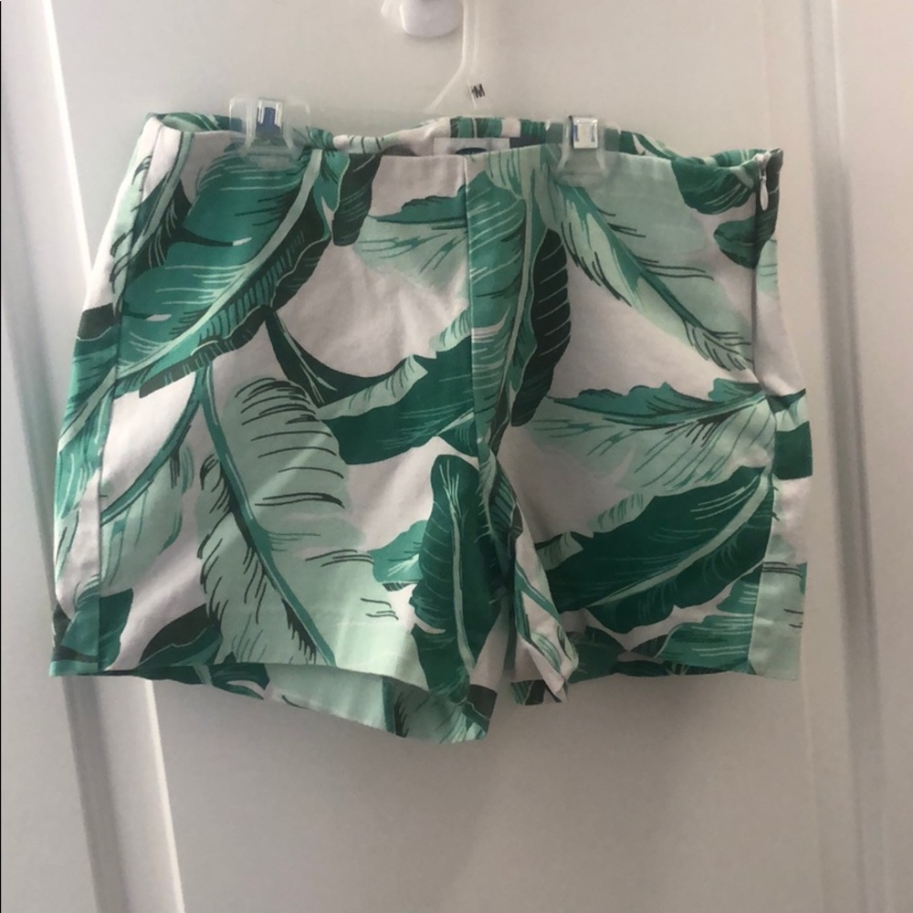 Palm Leaf High Waisted Shorts